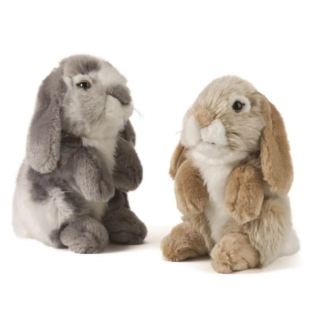 Doudou Lapin Brun en Peluche Douce pour Enfant - Jouet 21 cm Assis