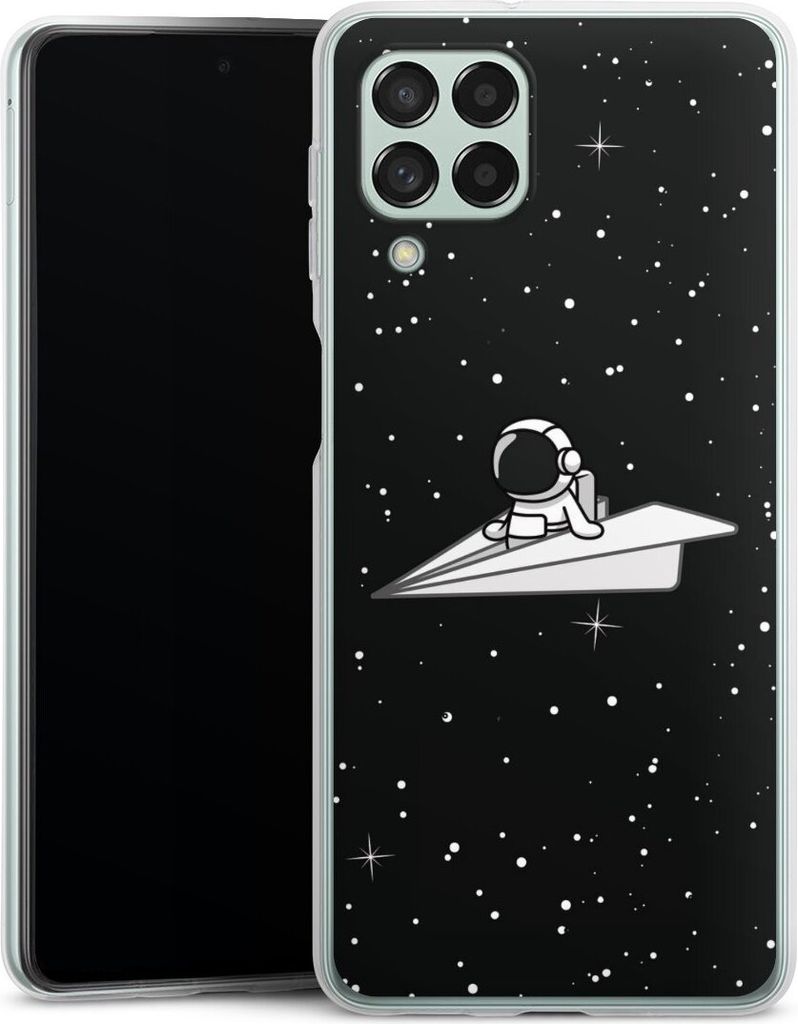 DeinDesign Handyhülle für Samsung Galaxy M53 5G Silikon Hülle Case Smartphone Schutzhülle Astronaut Comic Papier