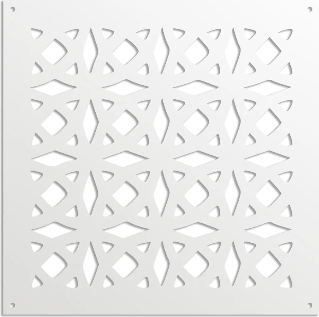 Pannello Traforato Plenitude 10mm PVC Bianco 98x98 | Uso Tecnico