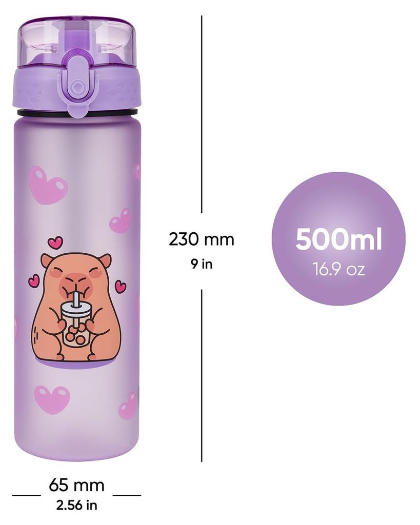 Baagl Kinder Trinkflasche Wasserflasche 500ml Schule Produktbild 