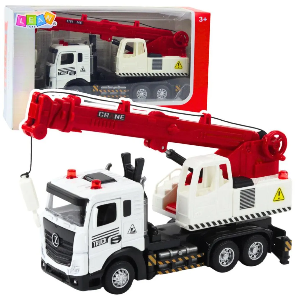 Camion grue incassable avec cabine en métal réglable - Jouet durable 1/50