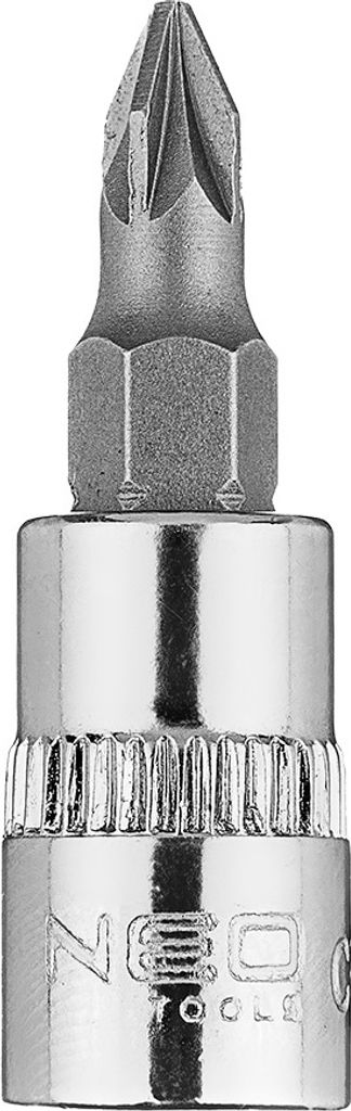 NEO TOOLS Sechskantbit, stabiler Sechskant-Bit, auf 1/4"-Einsatz, kurz, 37 mm, CrV-Stahl, der so genannte Antrieb, es sich leicht in einen Schraube...