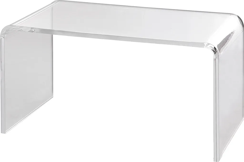 Bout de Canapé en Acrylique Crystal Forme C - Table Claire 16 Pouces