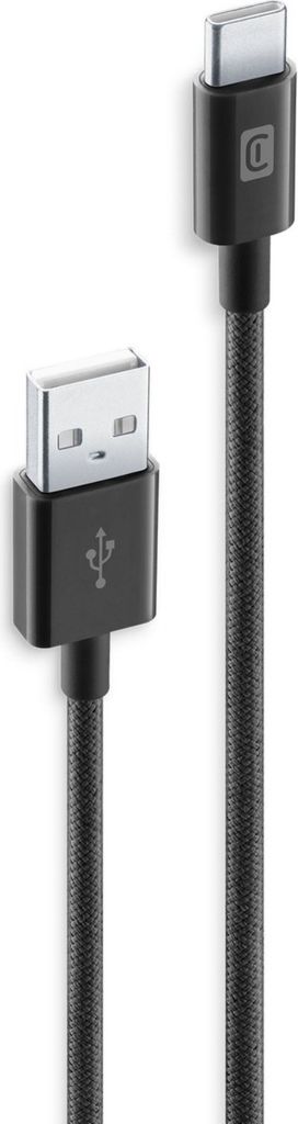 Braided Data Cable USB-A/ Typ-C Black (60909)