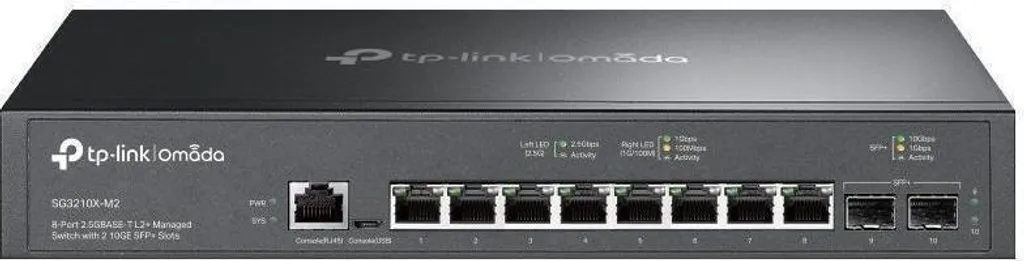 TP-Link Omada SG3210X-M2 Switch 8 Ports GE 2.5G avec 2 Slots SFP+ 10G