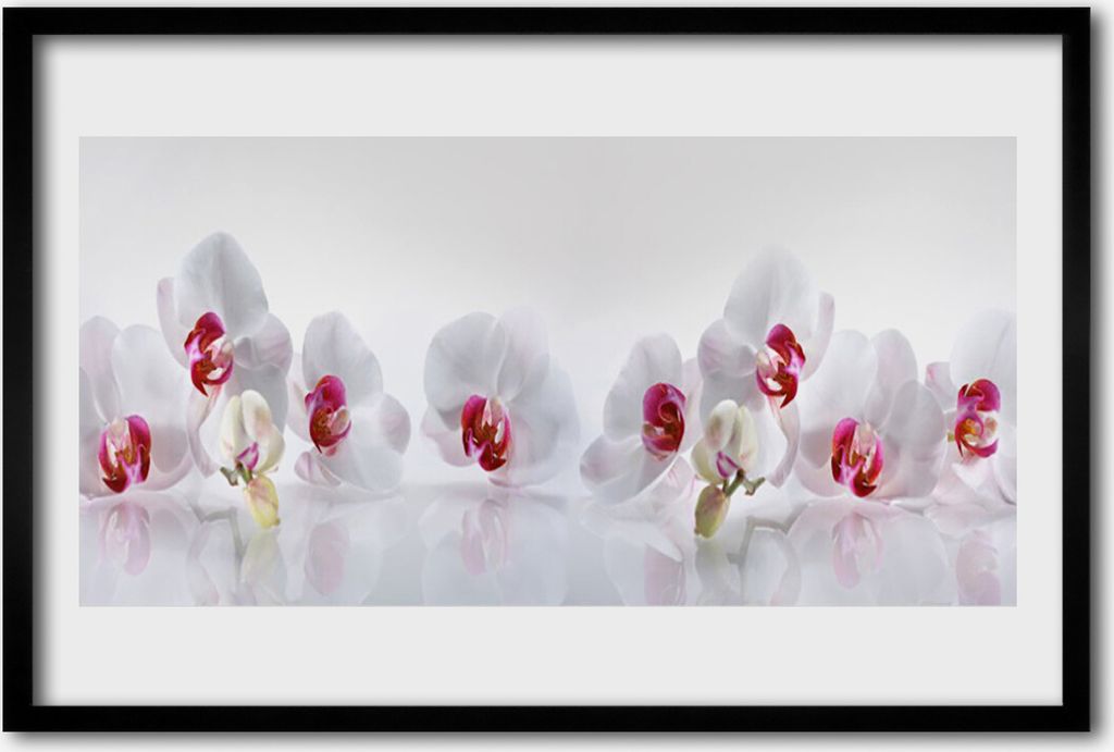 Bild 60x40 MDF-Rahmen Wandkunst Blumen Pflanzen Natur