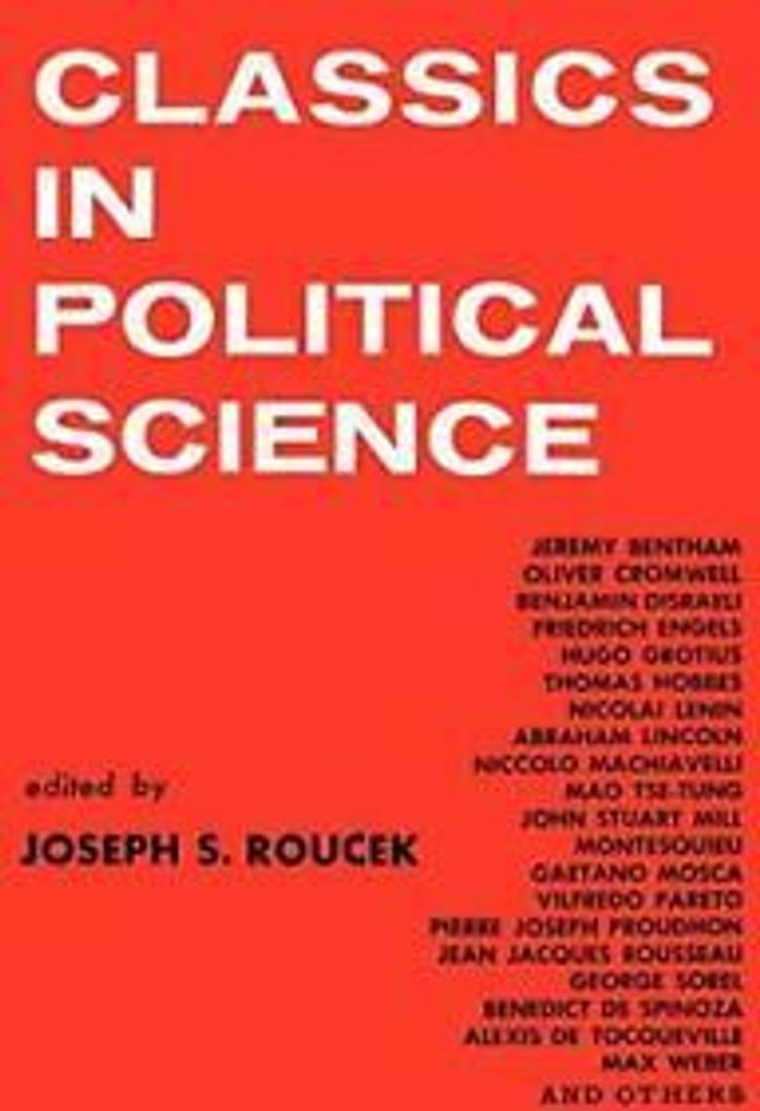 Classics in Political Science. Roucek, Joseph, S .