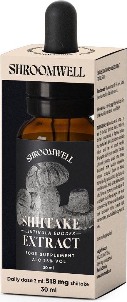 SHIITAKE-PILZ-EXTRAKT IN TROPFENFORM 30 ml – SHROOMWELL