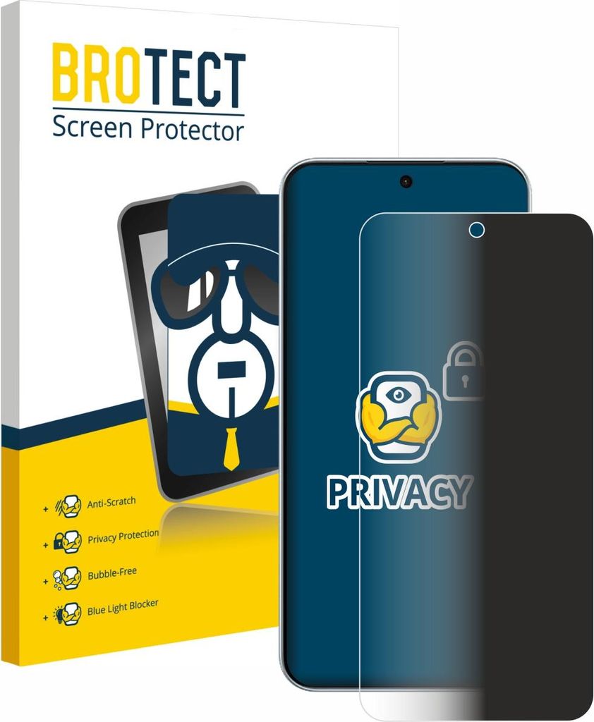 BROTECT Sichtschutzfolie für Oppo F31 Pro Anti-Spy Privacy Sichtschutz Blickschutz Folie Blaulicht-Schutz