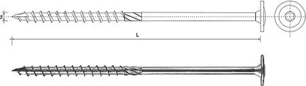 Holzschrauben Mit Torx-Bund, Verzinkt, 6*180Mm T30 - 100 Stk - Spkk 6*180