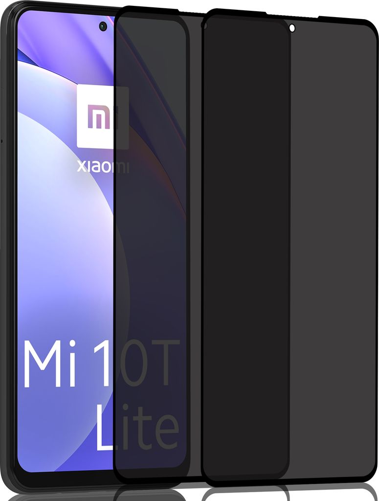 2-Pack Xiaomi 10T Lite Sichtschutz-Displayschutz – gehärtetes Glas 9H – Super Qualität 3D