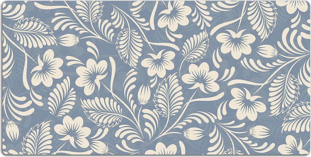 Schreibtischmatte Tischunterlage 120x60 cm Mauspad - Blaue Verzierung