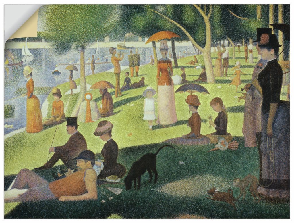 ARTland Wandbild, selbstklebend Sonntagnachmittag Insel La Grande Jatte Größe: 60x45 cm