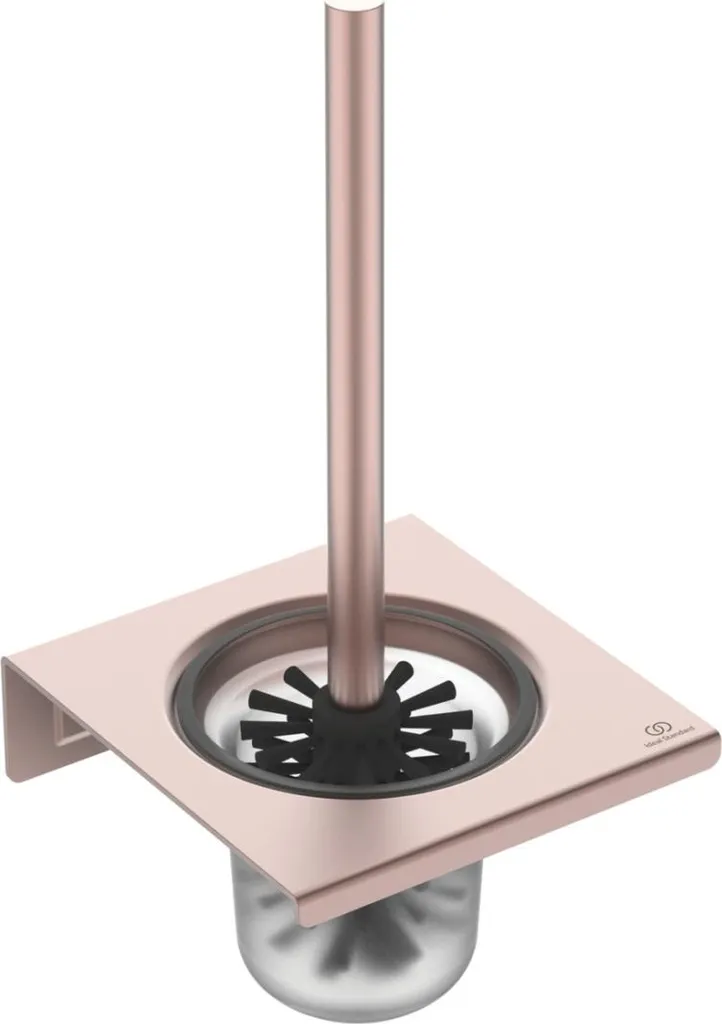Porte-brosse WC Alu+ Rose - Accessoire de Toilette Design en Aluminium