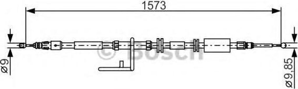 BOSCH Handbremsseil Seilzug Feststellbremse für LAND ROVER Freelander 2 SUV (L359) Hinten Rechts 1 987 482 313