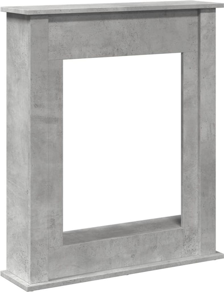 vidaXL Kaminumrandung Betongrau 75x20x87,5 cm Holzwerkstoff
