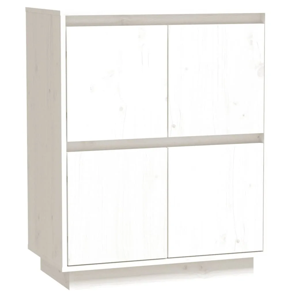 Offerta Credenza SYFAX™ Bianca in Legno Massello Pino 60x34x75 cm