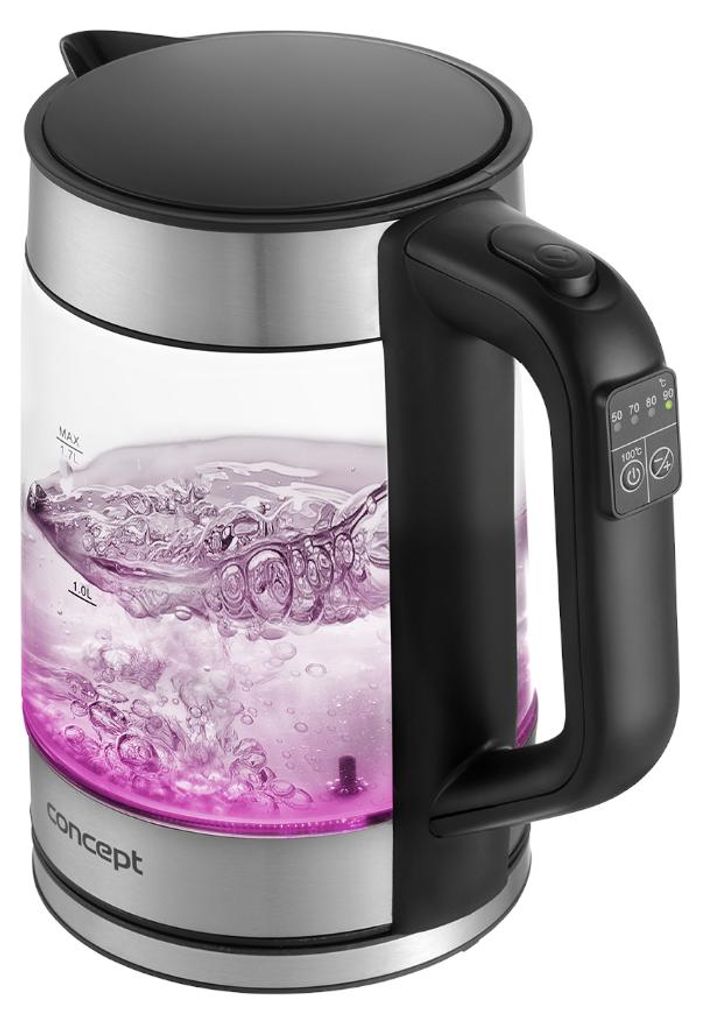 Concept RK4067, 1,7 l, 2200 W, Czarny, Przezroczysty, Zdjęcie produktu 
