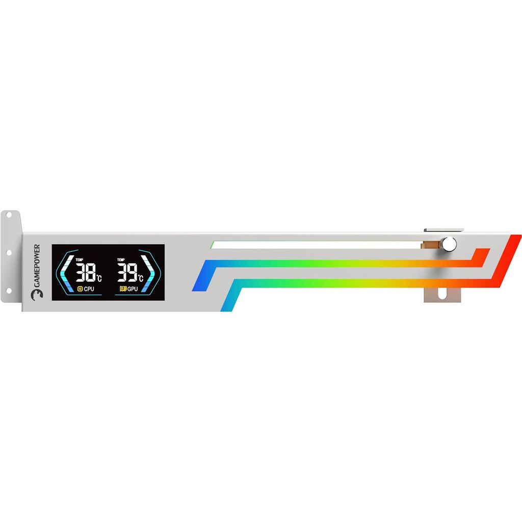 GAMEPOWER Heatsync ARGB Grafikkartenhalter mit 2,64 Zoll Produktbild 