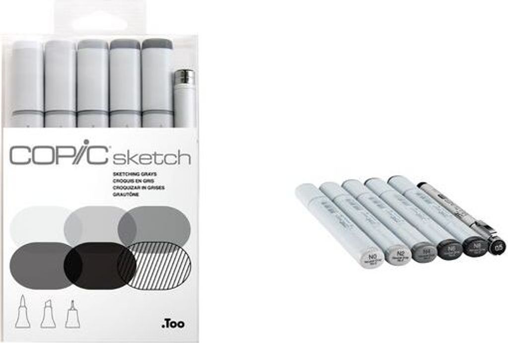 COPIC 21075681 Marcatore COPIC per schizzi, set da 6 Immagine del prodotto 