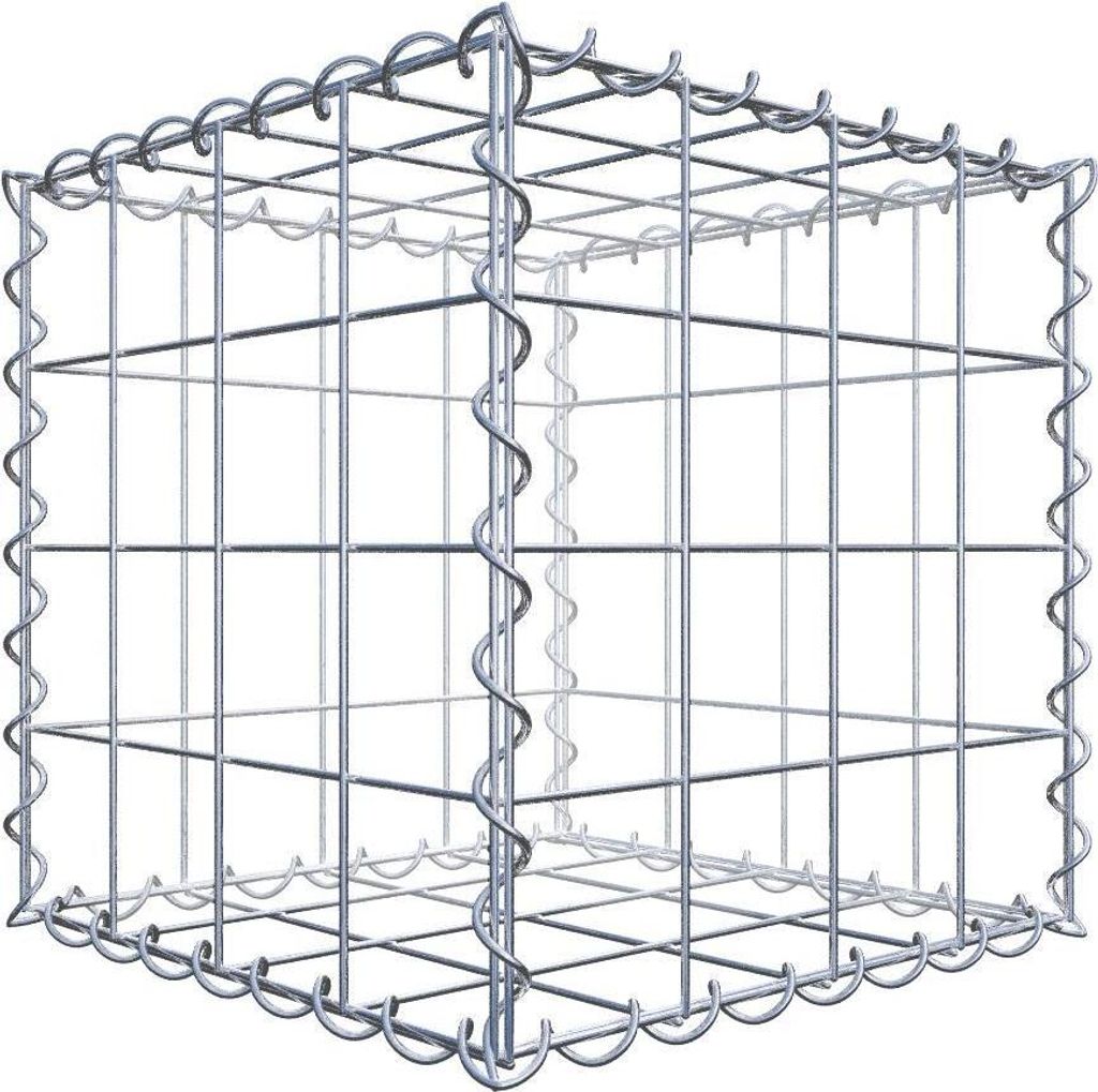 Gabione 40 cm x 40 cm x 40 cm (L x H x T), Maschenweite 10 cm x 10 cm, Spirale
