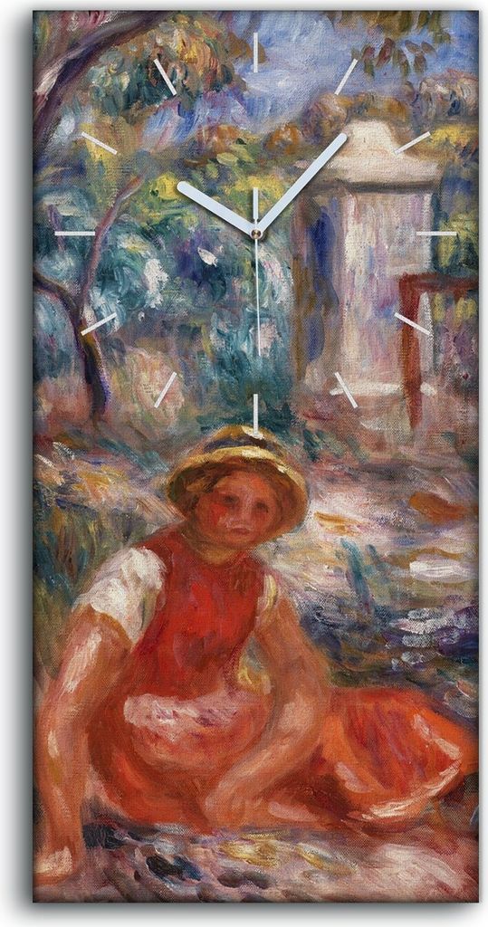Leinwand Uhr Küche Wohnzimmer Bild 30x60 Malerei Abstrakte Frauen Wald Bäume - weiße Hände