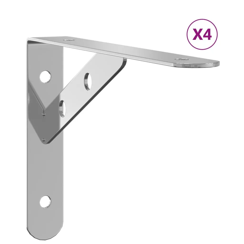 Reggipiani in Acciaio Inox Argento 20x14 cm - Set 4 per la Casa dei Sogni