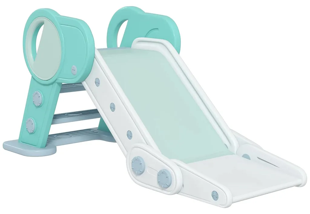 Toboggan pour enfant structure de jeu extérieure résistante verte