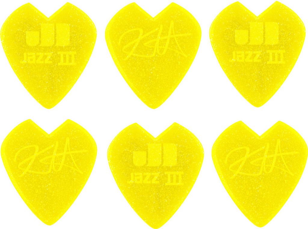 6x Dunlop Kirk Hammett Jazz III custom V-shaped, 0,88 mm, Produktbild 