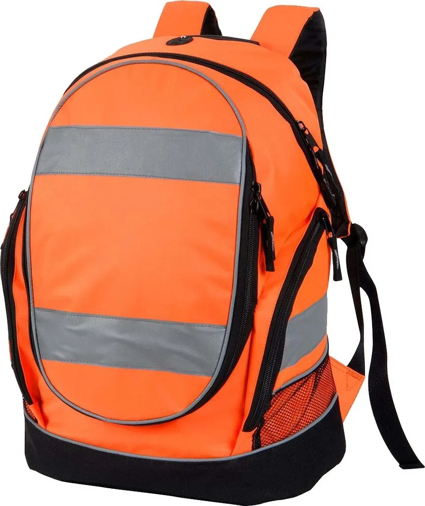 Sac à dos haute visibilité 23L Orange avec bandes réfléchissantes - x2