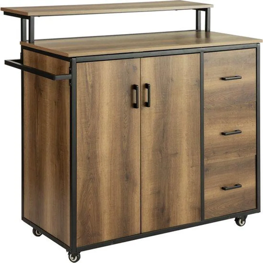 Support mobile pour papier essuie-tout marron 113x69x106 cm atelier