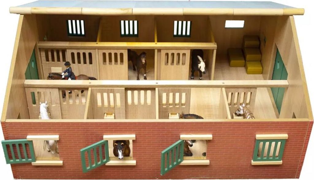 Kids Globe Bauernhof Pferdestall, Ma¤stab 1:24, Holz, Obrázok produktu 