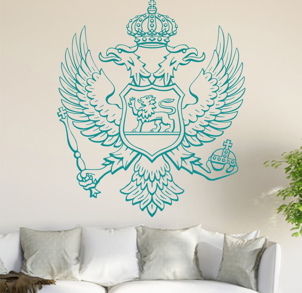 Flagge/Wappen Montes Wandtattoo in 6 Größen - Wandaufkleber Wall Sticker - Dekoration, Küche, Wohnzimmer, Schlafzimmer, Badezimmer
