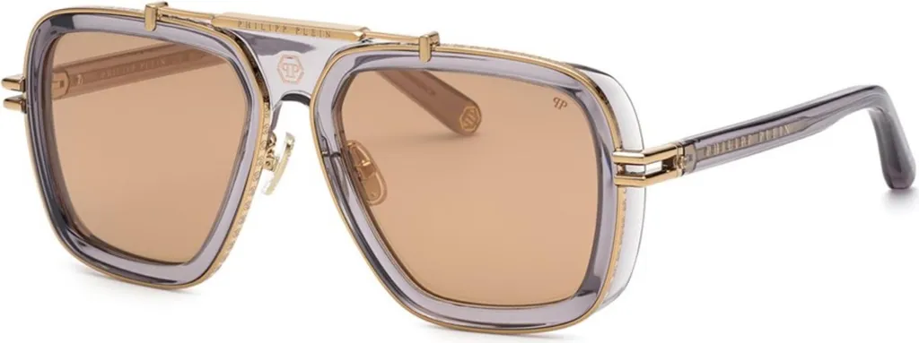 Lunettes Philipp Plein SPP109M avec monture robuste et verres fumés de qualité