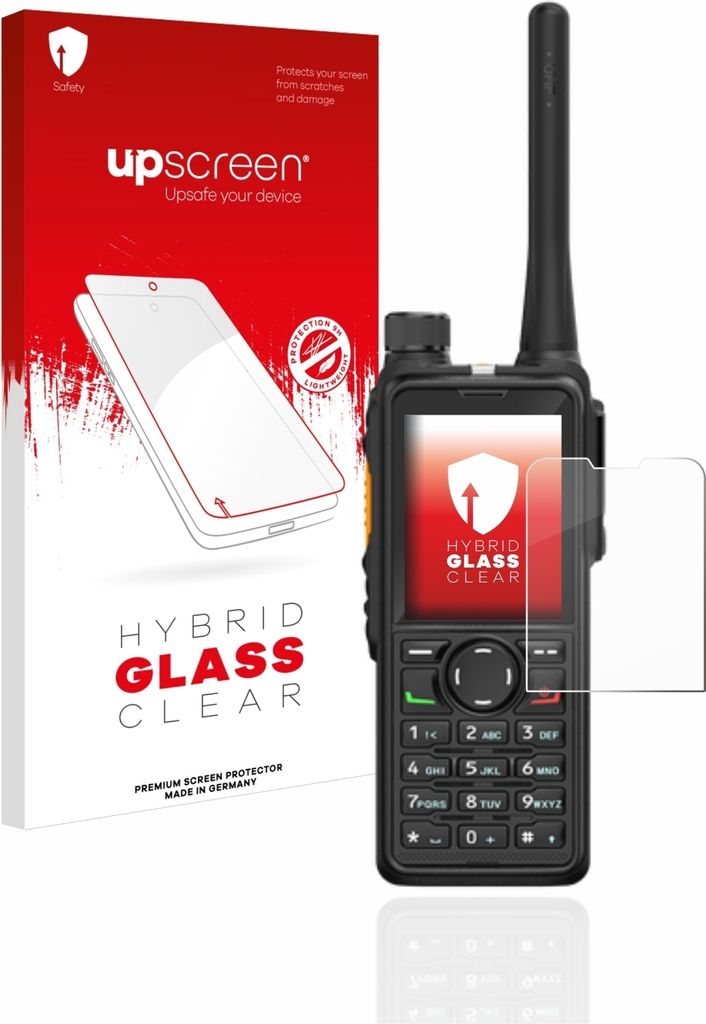 upscreen Schutzglas für Hytera HP785 Schutzfolie Panzer Folie Glas Display Schutz klar