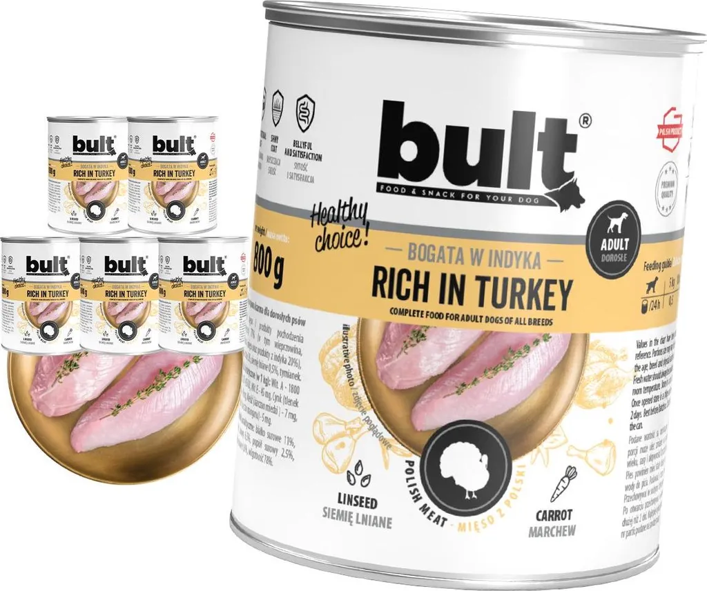 BULT Ricco di Tacchino per Cani 6x800g | La Pappa Buona come a Casa
