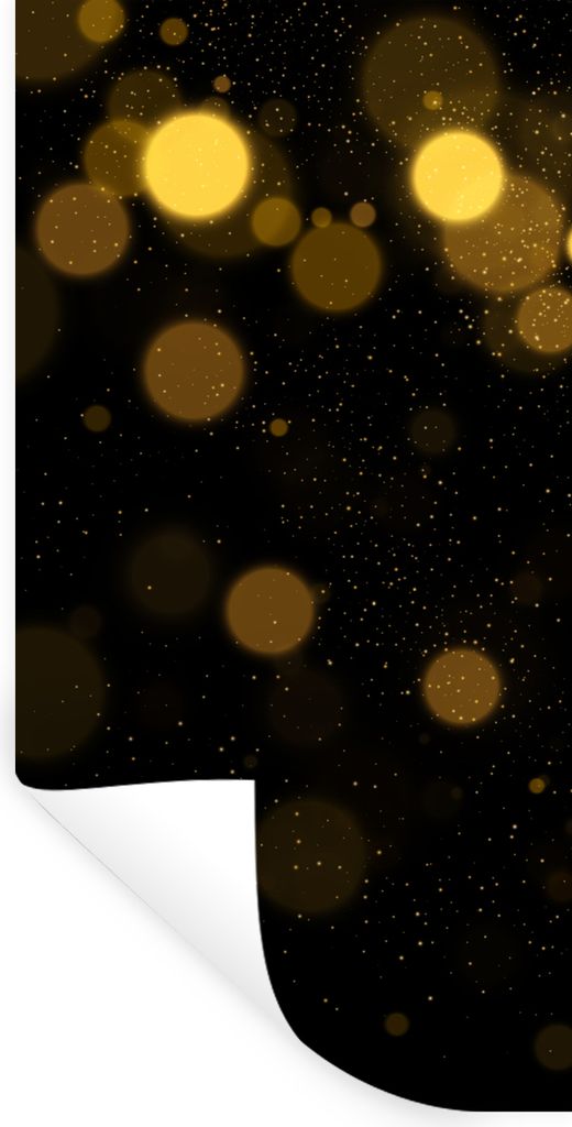 MuchoWow Wandtattoo Wandsticker Wandaufkleber Gold - Abstrakt - Luxus - Schwarz 40x80 cm Selbstklebend und Repositionierbar - Repositionierbar - ...