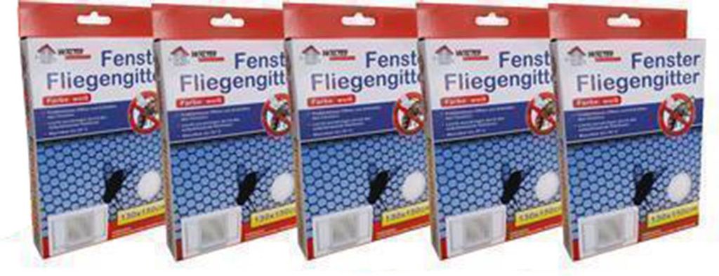 5 x Schwarz Insektenschutz Fliegengitter Fenstergitter Produktbild 