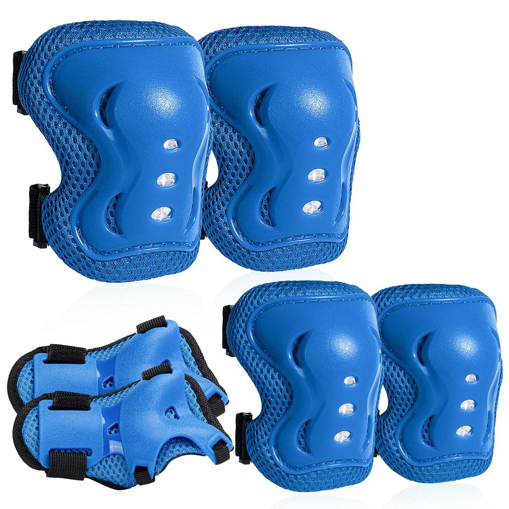 Kinder Handgelenkschoner Ellenbogen Pads 6X Schutzausrüstung Set Knieschoner für 
