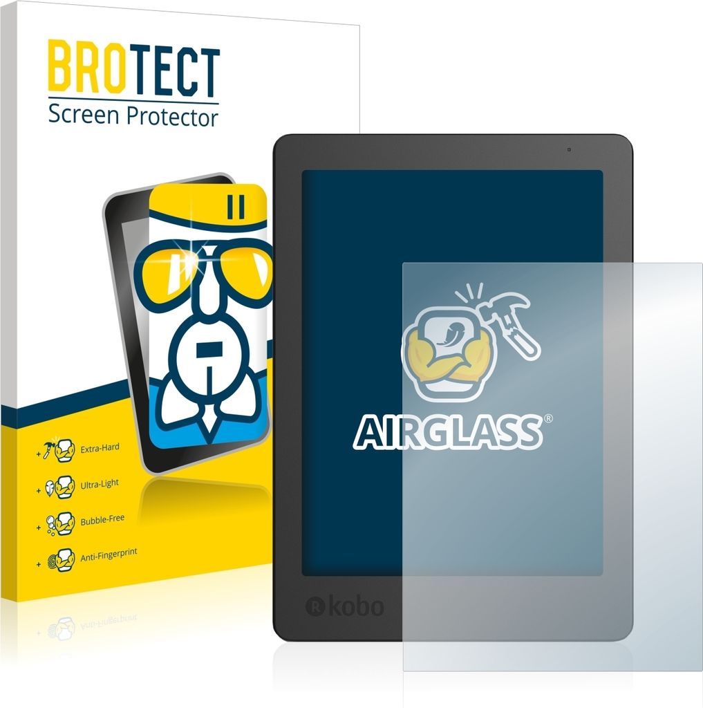 BROTECT Schutzglas für Kobo Aura Edition 2 Schutzfolie Panzer Folie Glas Display Schutz klar