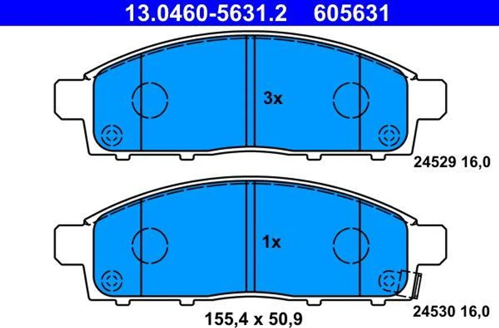 Jeu de plaquettes de frein à disque pour Mitsubishi L200 et Fiat Fullback