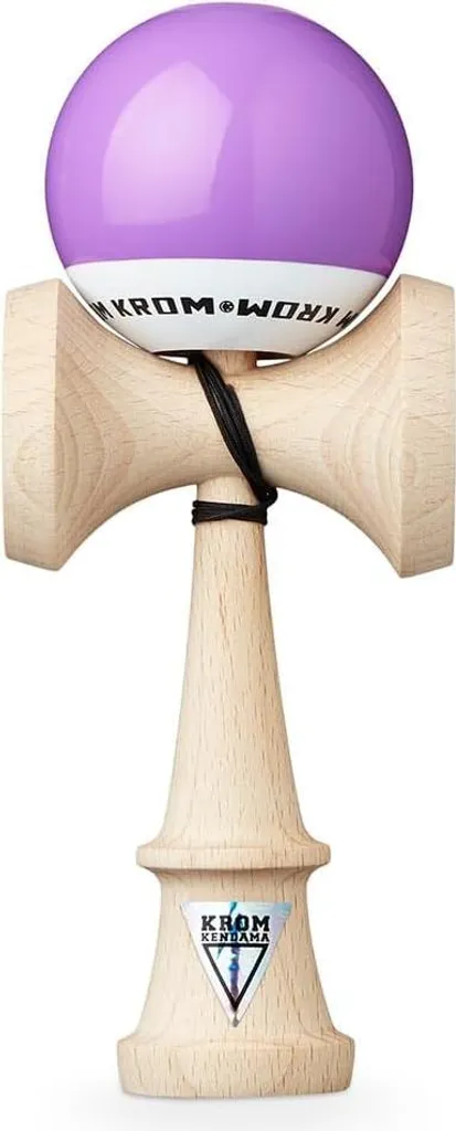 Jeu d'adresse Kendama Krom Pop Lol Lavender en Bois avec Grip Premium