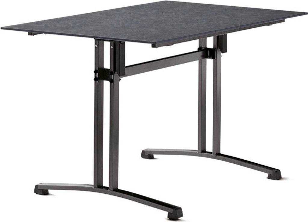Sieger Gastro Tisch Polytec Säulenklappgestell 120x80 cm