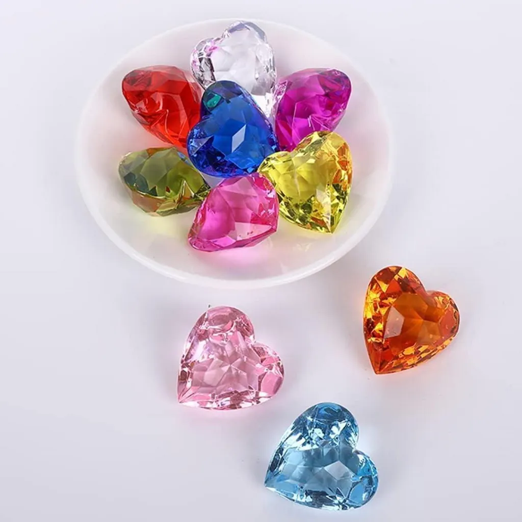Cœur en Acrylique Incassable 4cm pour Jeux Enfant sans Risque de Casse - 6