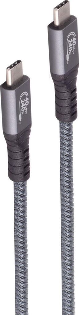 shiverpeaks BS13-68000, 0,25 m, USB C, USB C, USB4 Gen 3x2, Grau