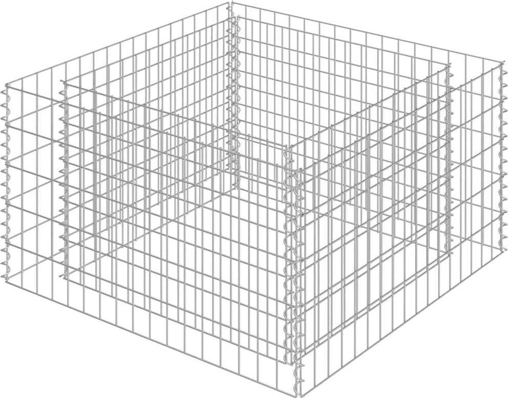 vidaXL Gabionové zvýšené lůžko z pozinkované oceli 90 × 90 Obrázek produktu 