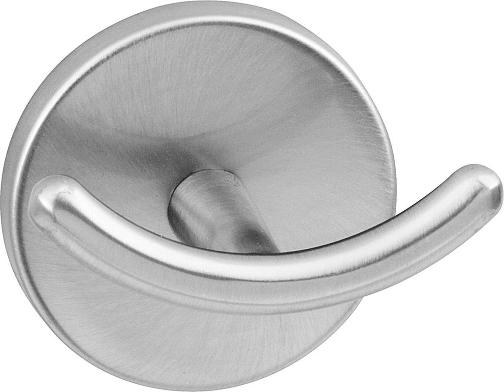 Fackelmann Glas mit Halter FUSION, Glas-Zahnputzbecher mit vernickeltem Halter (Farbe: Silber)