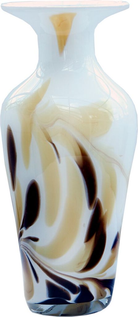 Glasvase Blumenvase Gefäß Amphore Athen 27,5cm Dekoration moka mundgeblasen
