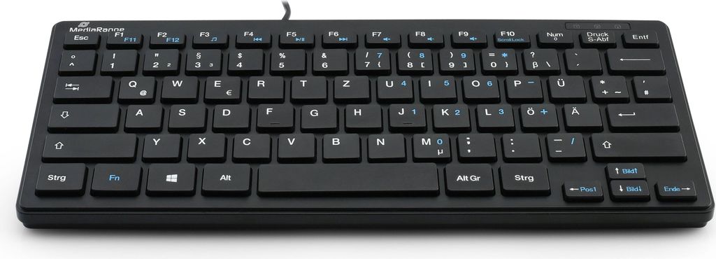 MediaRange Clavier USB 2.0 compact plat 78 touches noir Image du produit 
