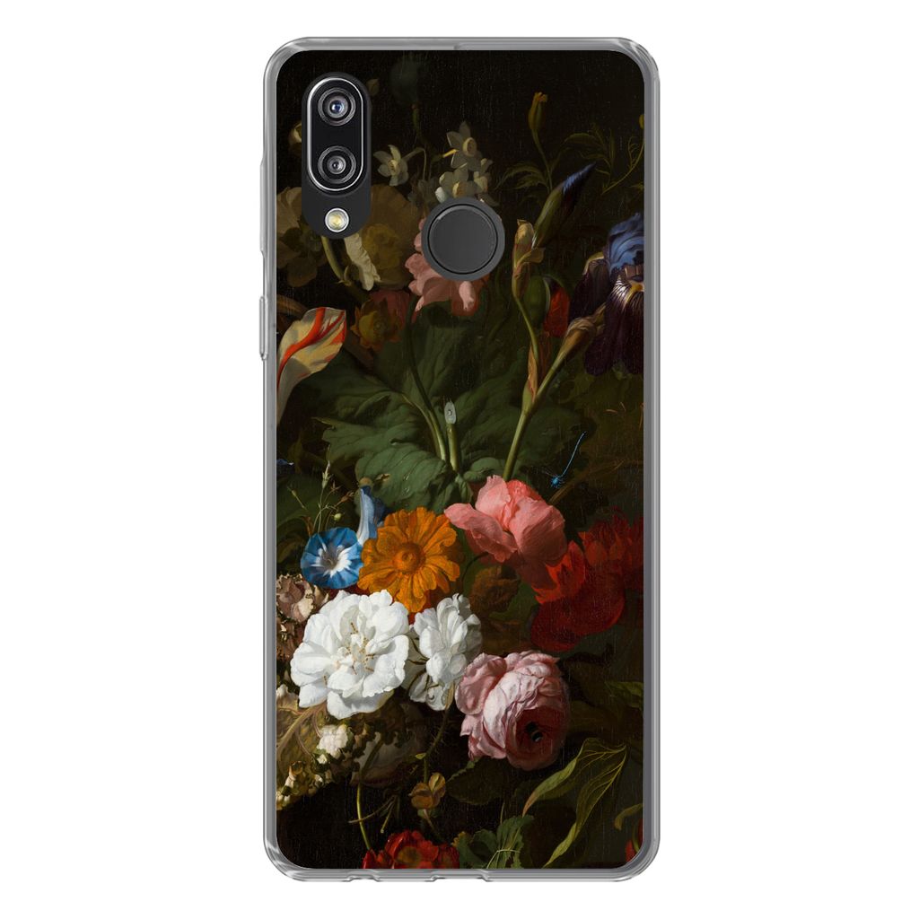 MuchoWow Handyhülle Schutzhülle Hülle für Huawei P20 Lite (2020) Vase mit Blumen - Gemälde von Rachel Ruysch Silikon Softcase Handy Hülle -...